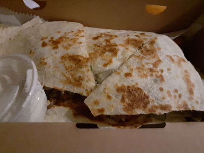 Bulgogi quesadilla is one of the many fusion foods that can be found in Chinatown Flushing.