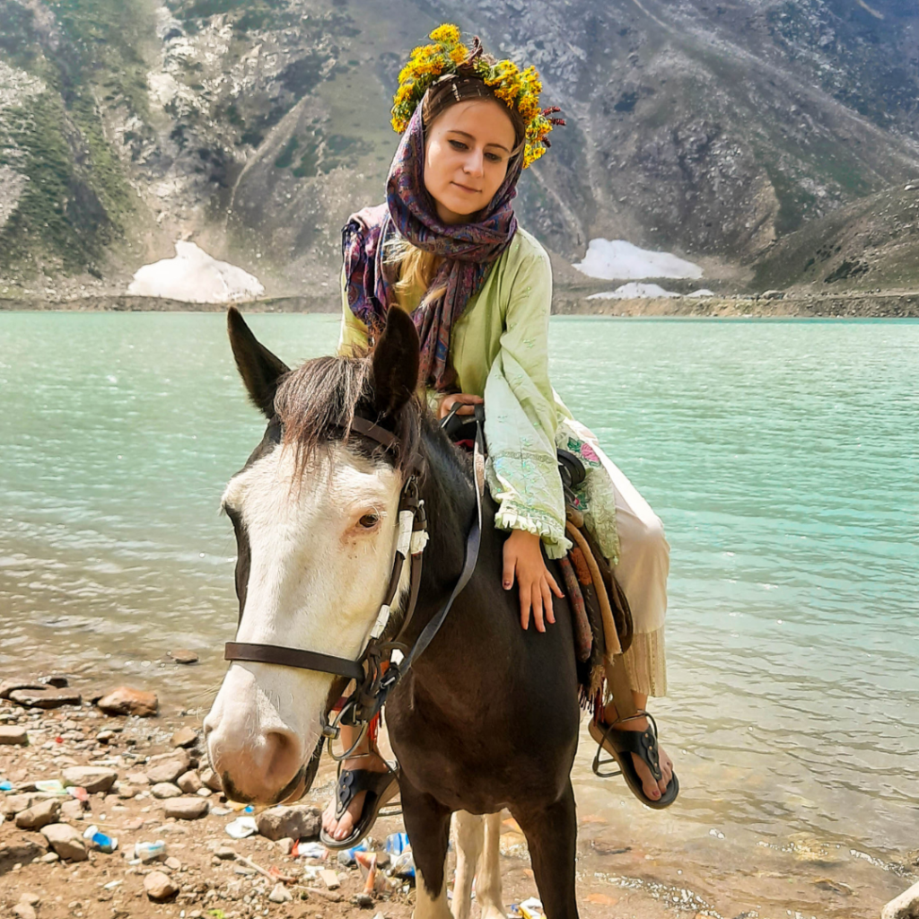 Ethical horseriding activity at Saif-ul-Malook Lake near Naran, Pakistan.