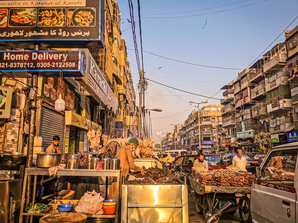 Top 12 Most Beautiful Places To Visit In Karachi 14 Dried dates, sajji, and more being sold in Burns Road Food Street in the heart of Karachi.