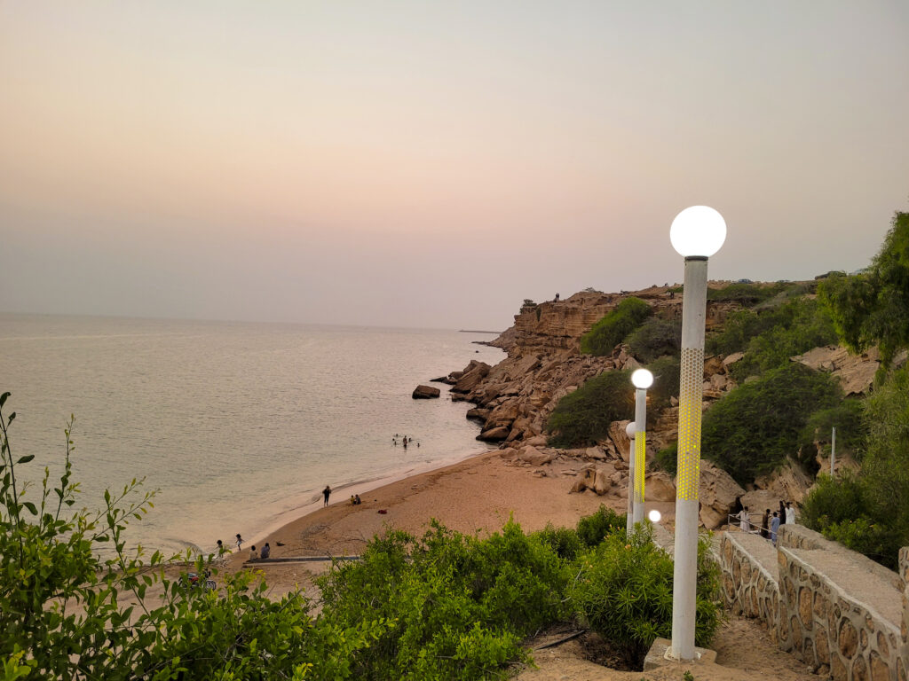 20 Stunning Places To Visit In Chabahar, Iran 10 Sunset view over a small rocky beach near Lipar Hotel in Chabahar, Iran.